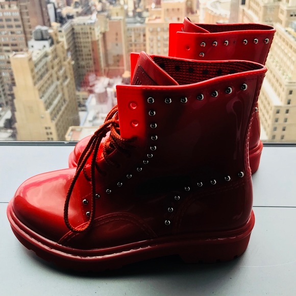 valentino boots red